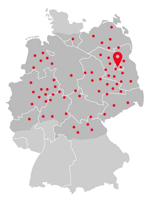 Liefergebiete BarMalGas in Deutschland