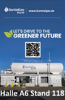 Inf-Flyer mit QR-Code: BarMalGas auf der transport logistic 2025